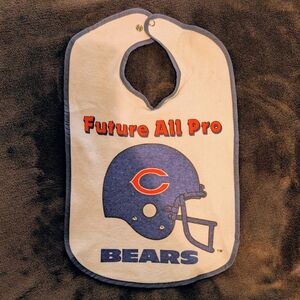 NFL Officially Licensed White and Blue Baby Bib